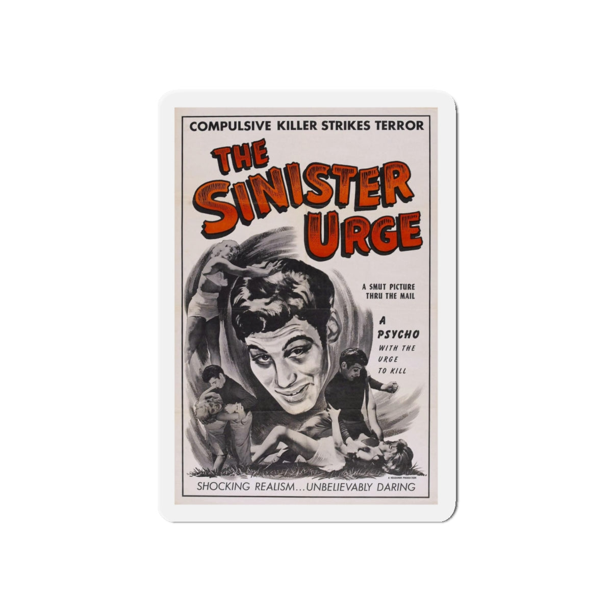 THE SINISTER URGE 1960 Movie Poster - Refrigerator Magnet