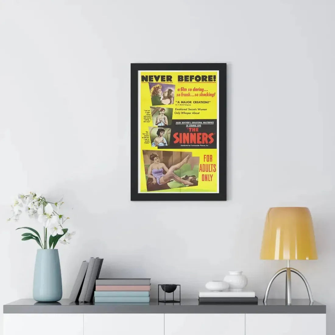 THE SINNERS 1949 - Framed Movie Poster - The Sticker Space