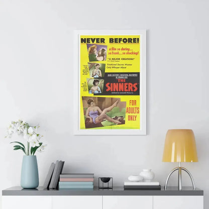 THE SINNERS 1949 - Framed Movie Poster - The Sticker Space