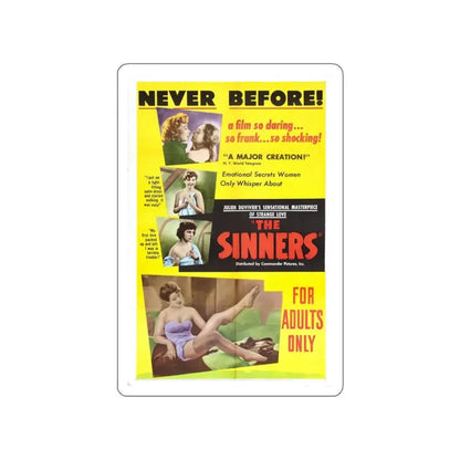 THE SINNERS 1949 Movie Poster STICKER Vinyl Die-Cut Decal 5 Inch - The Sticker Space
