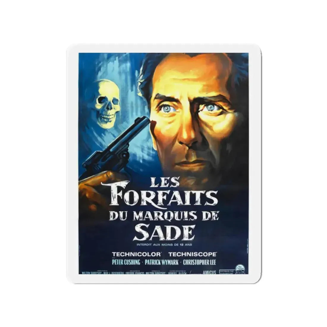 THE SKULL 1965 Movie Poster - Refrigerator Magnet 2 Inch - The Sticker Space