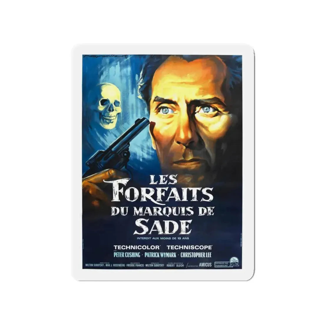 THE SKULL 1965 Movie Poster - Refrigerator Magnet 3 Inch - The Sticker Space