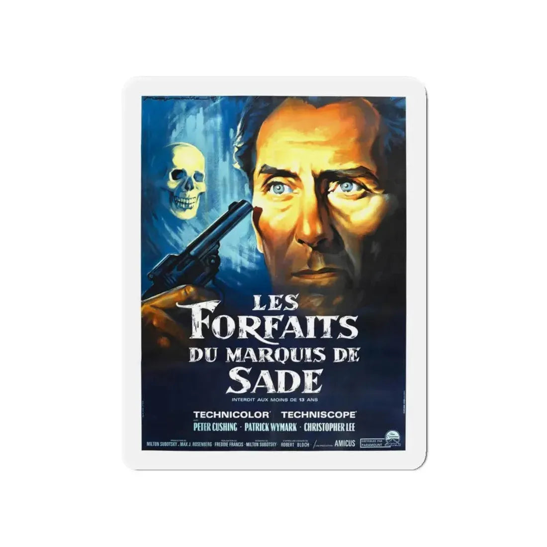 THE SKULL 1965 Movie Poster - Refrigerator Magnet 4 Inch - The Sticker Space