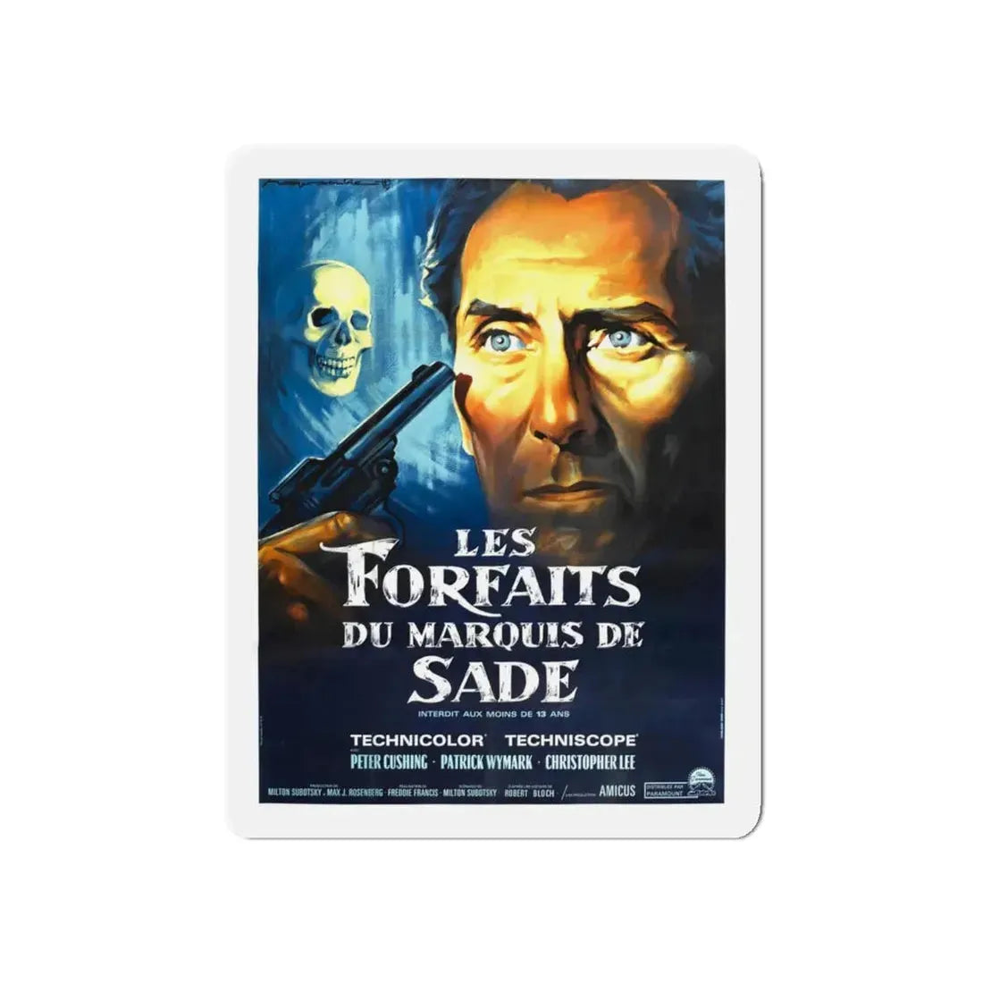 THE SKULL 1965 Movie Poster - Refrigerator Magnet 5 Inch - The Sticker Space