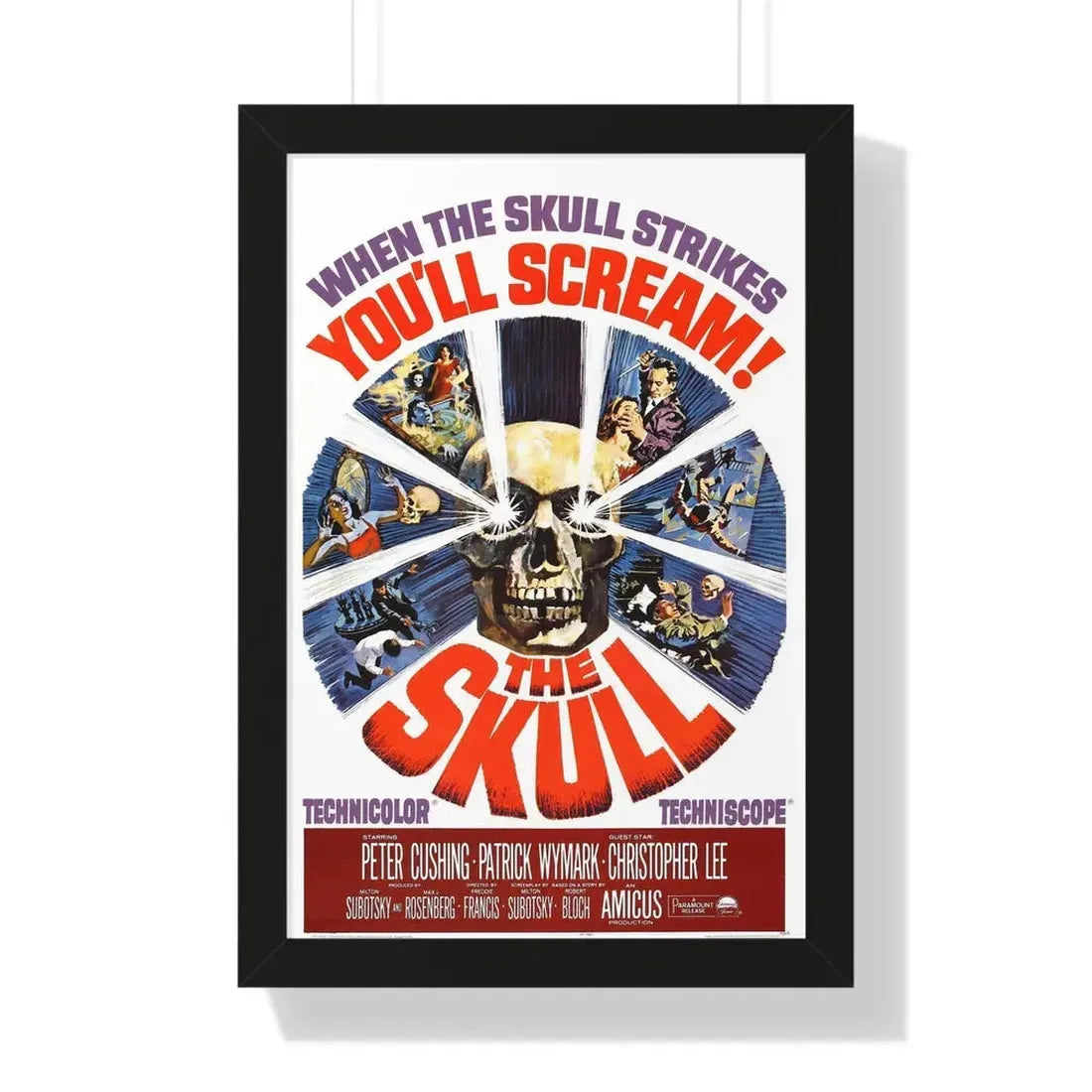 THE SKULL (2) 1965 - Framed Movie Poster 16″ x 24″ Black - The Sticker Space