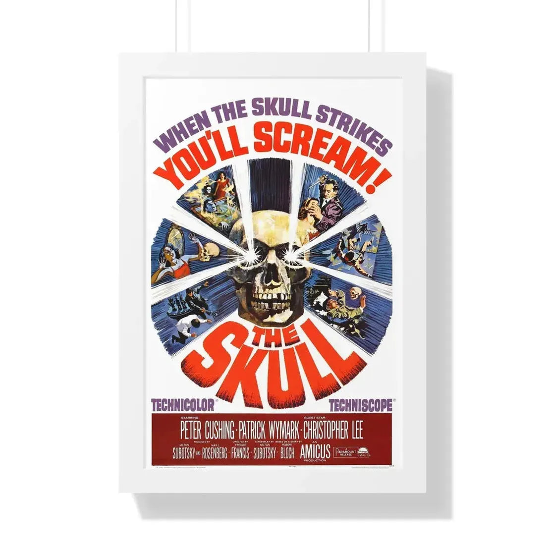 THE SKULL (2) 1965 - Framed Movie Poster 16″ x 24″ White - The Sticker Space