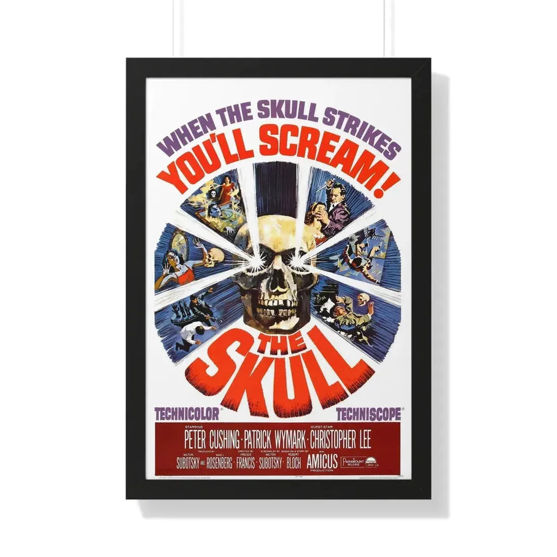 THE SKULL (2) 1965 - Framed Movie Poster 20" x 30" Black - The Sticker Space