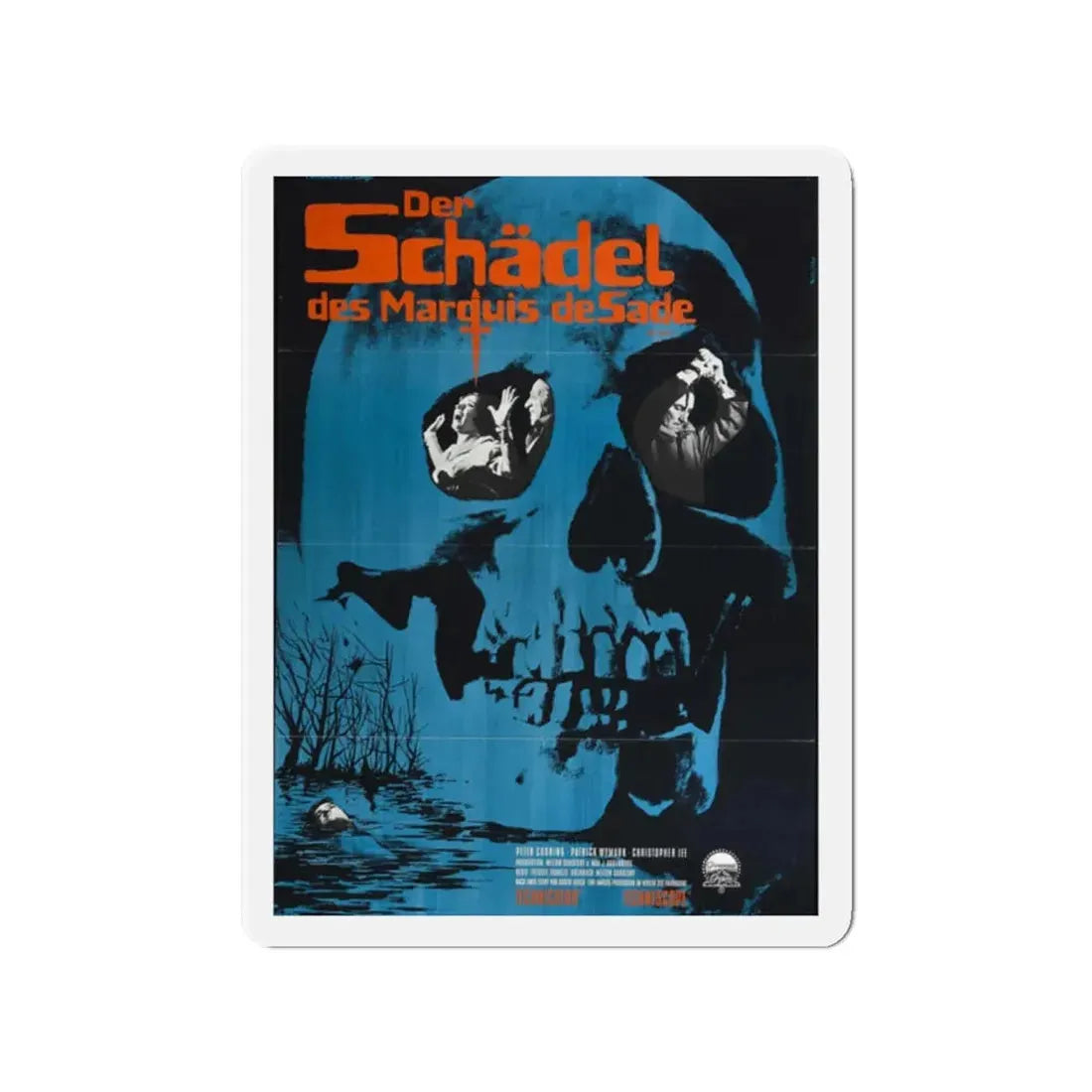 THE SKULL (GERMAN) 1965 Movie Poster - Refrigerator Magnet 2 Inch - The Sticker Space