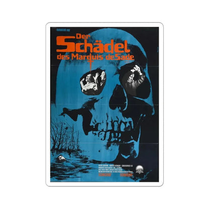 THE SKULL (GERMAN) 1965 Movie Poster - STICKER Vinyl Kiss-Cut Decal 6 Inch White - The Sticker Space