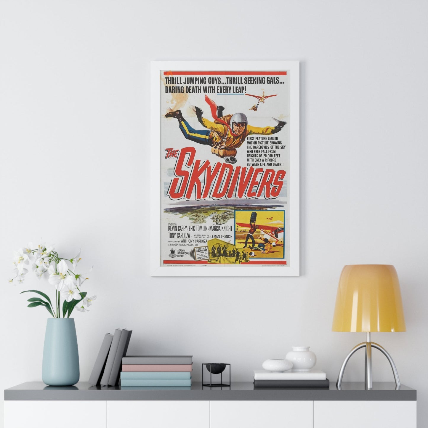 THE SKYDIVERS 1963 - Framed Movie Poster-The Sticker Space