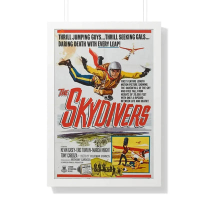 THE SKYDIVERS 1963 - Framed Movie Poster 20" x 30" White - The Sticker Space