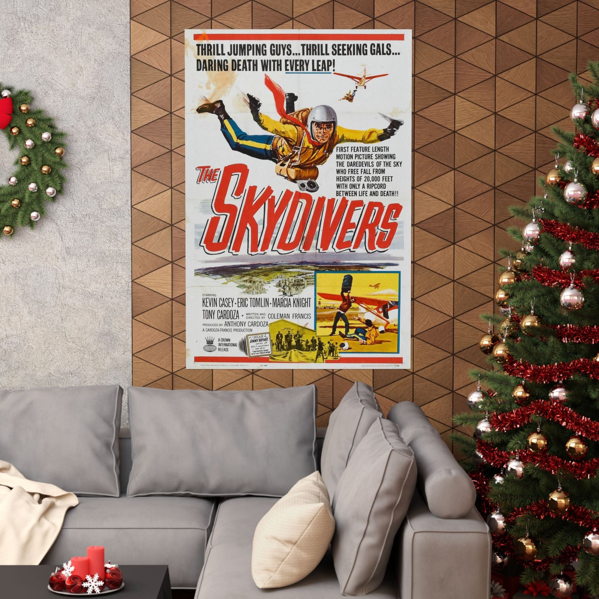 THE SKYDIVERS 1963 - Paper Movie Poster-The Sticker Space