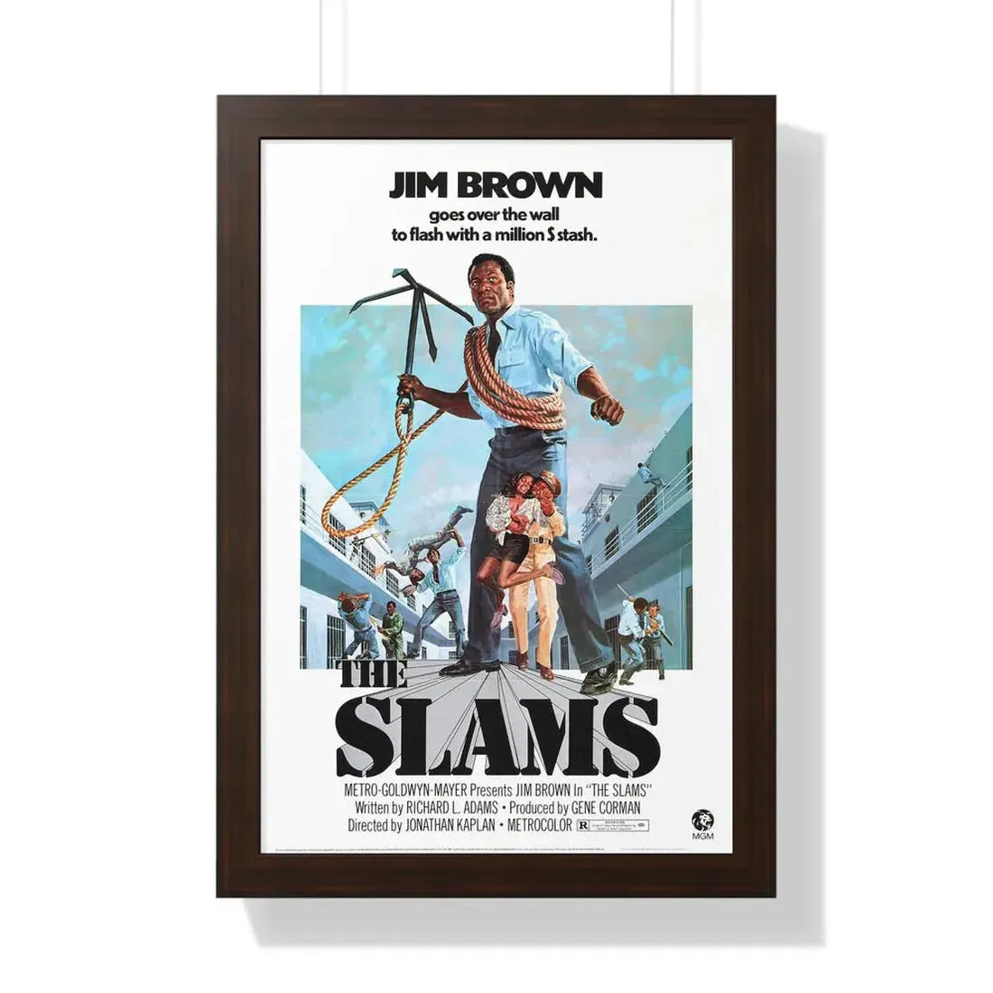 THE SLAMS 1973 - Framed Movie Poster 16″ x 24″ Walnut - The Sticker Space