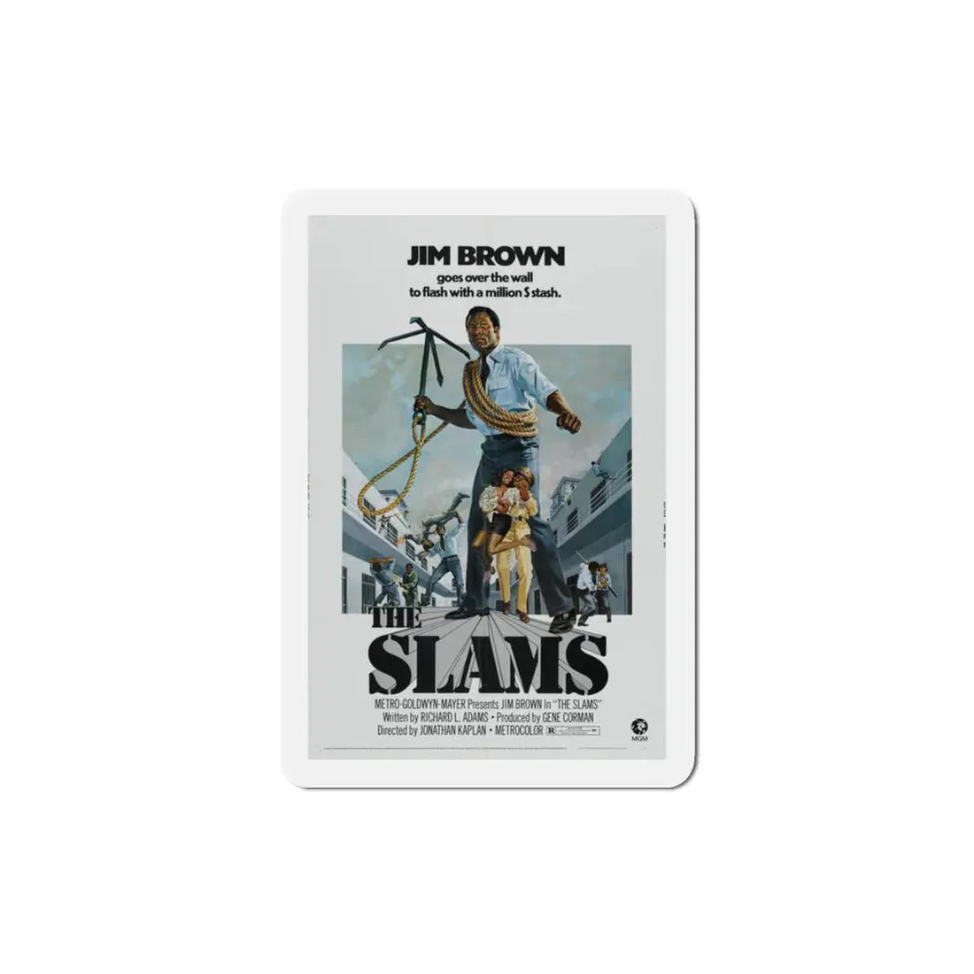 The Slams 1973 Movie Poster Refrigerator Magnet 3 Inch - The Sticker Space