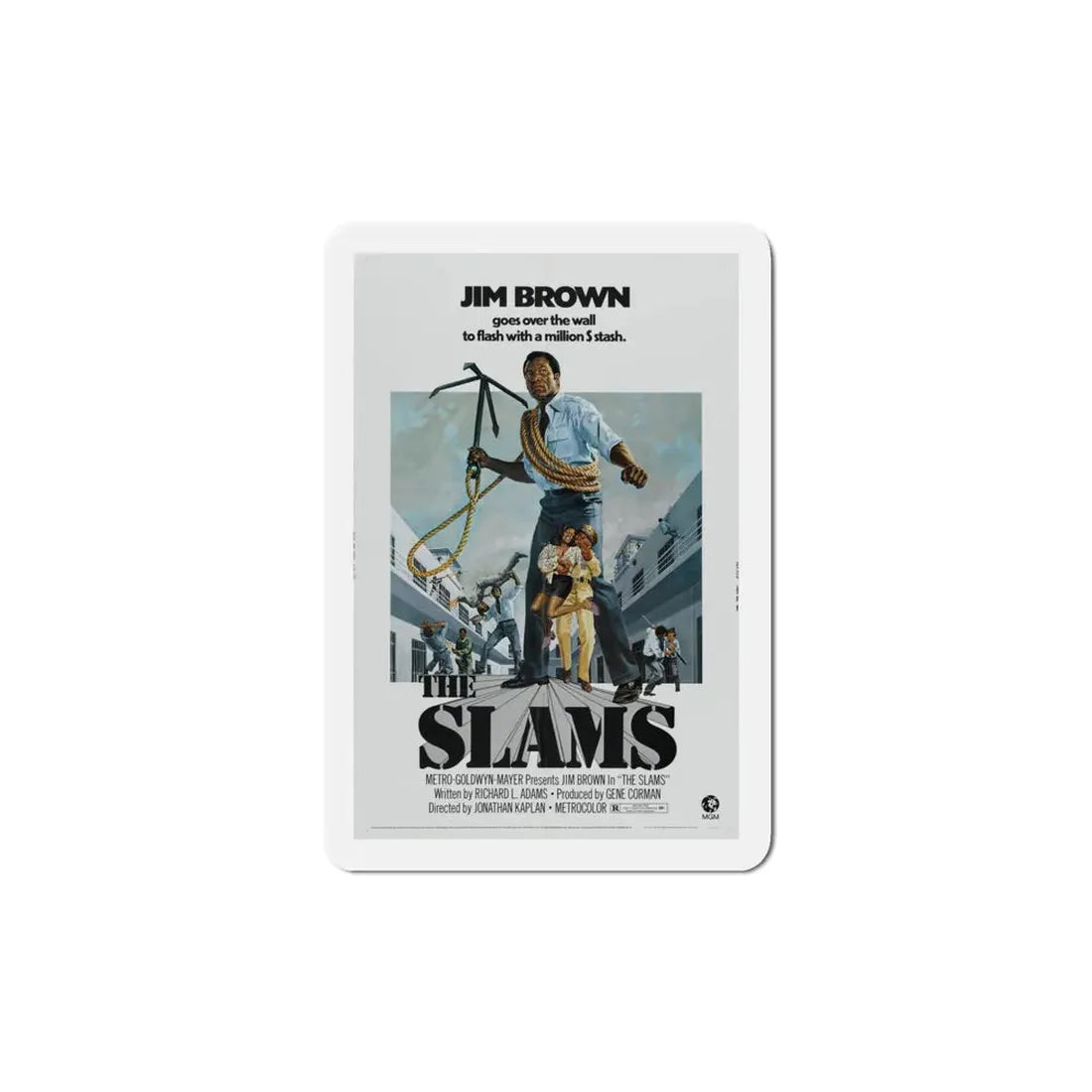 The Slams 1973 Movie Poster Refrigerator Magnet 5 Inch - The Sticker Space