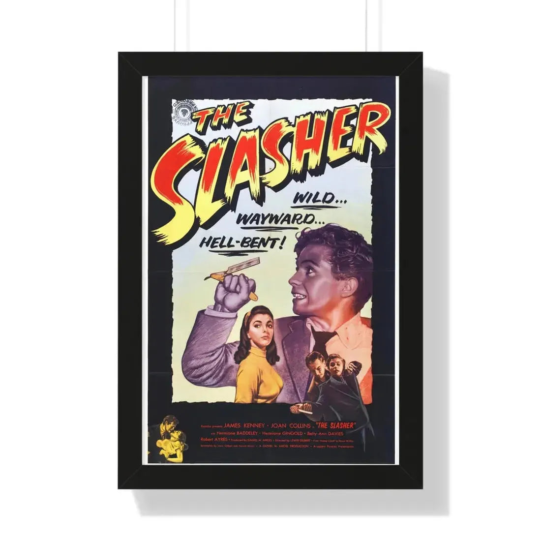THE SLASHER 1953 - Framed Movie Poster 16″ x 24″ Black - The Sticker Space
