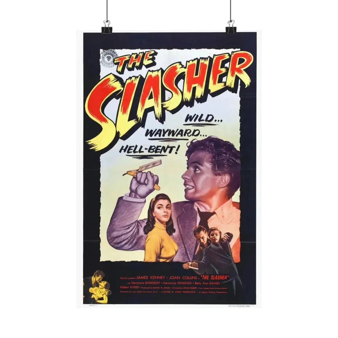 THE SLASHER 1953 - Paper Movie Poster 12″ x 18″ Matte - The Sticker Space