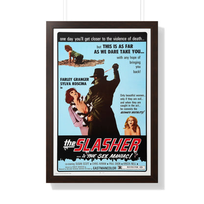 THE SLASHER ...IS THE SEX MANIAC 1972 - Framed Movie Poster-20" x 30"-The Sticker Space