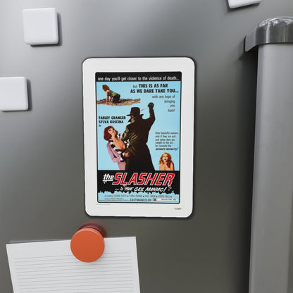 THE SLASHER ...IS THE SEX MANIAC 1972 Movie Poster - Refrigerator Magnet