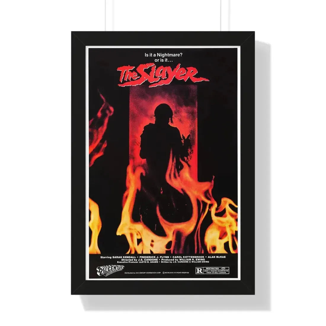 THE SLAYER 1982 - Framed Movie Poster 16″ x 24″ Black - The Sticker Space