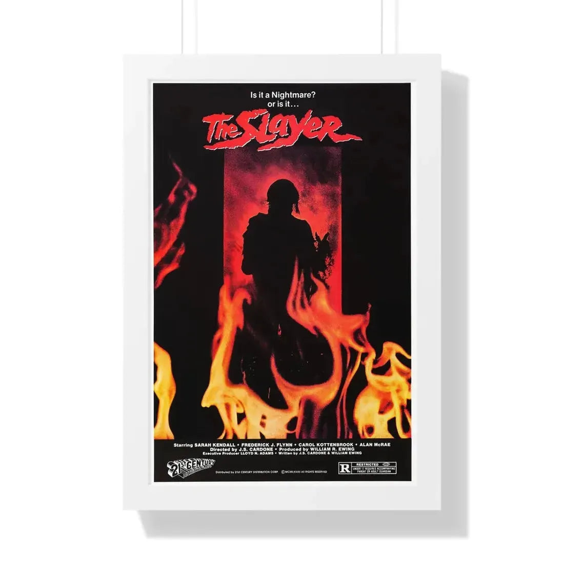 THE SLAYER 1982 - Framed Movie Poster 16″ x 24″ White - The Sticker Space