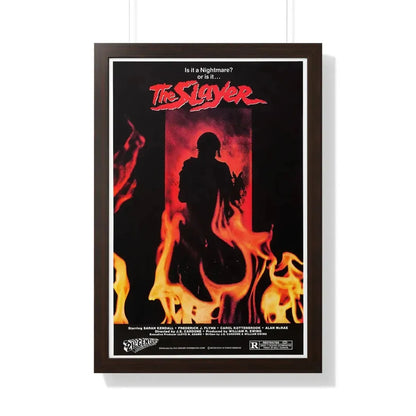 THE SLAYER 1982 - Framed Movie Poster 20" x 30" Walnut - The Sticker Space