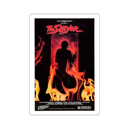 THE SLAYER 1982 Movie Poster - STICKER Vinyl Kiss-Cut Decal 6 Inch White - The Sticker Space