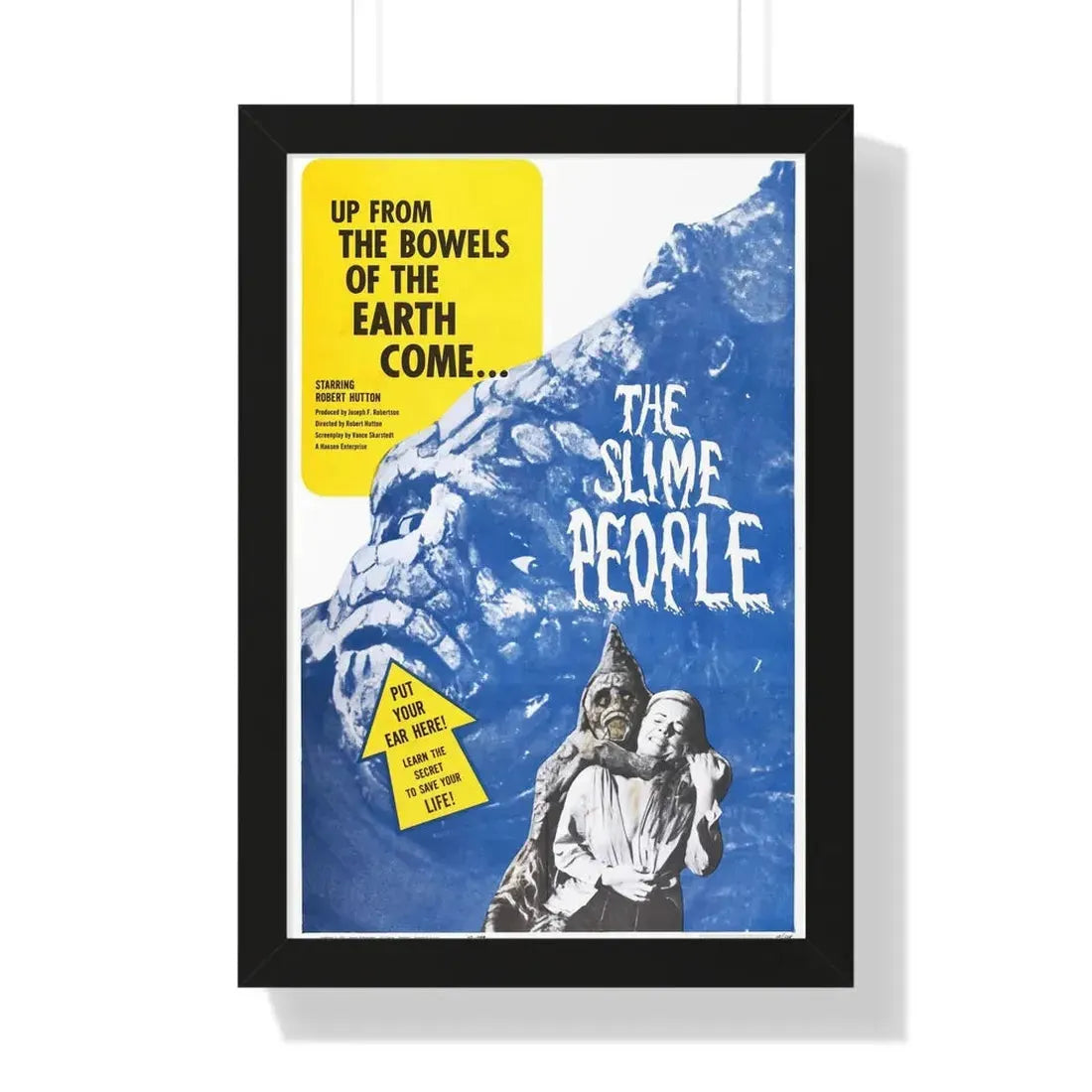 THE SLIME PEOPLE 1963 - Framed Movie Poster 16″ x 24″ Black - The Sticker Space