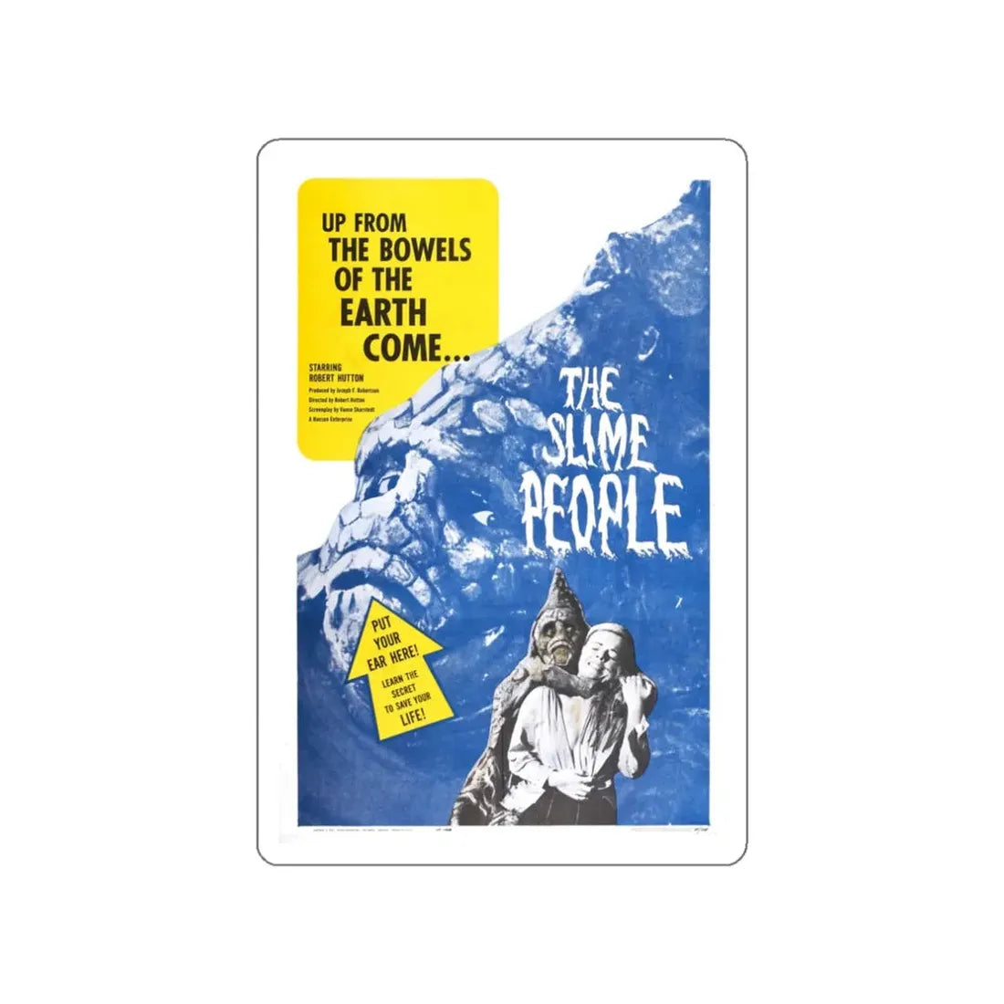 THE SLIME PEOPLE 1963 Movie Poster STICKER Vinyl Die-Cut Decal 3 Inch - The Sticker Space