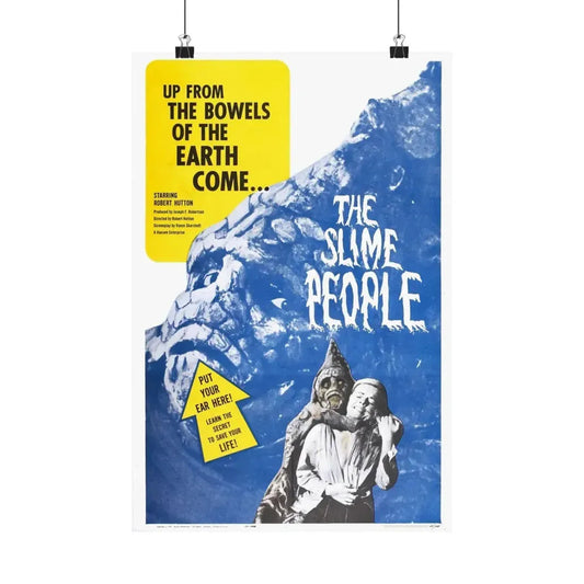 THE SLIME PEOPLE 1963 - Paper Movie Poster 12″ x 18″ Matte - The Sticker Space