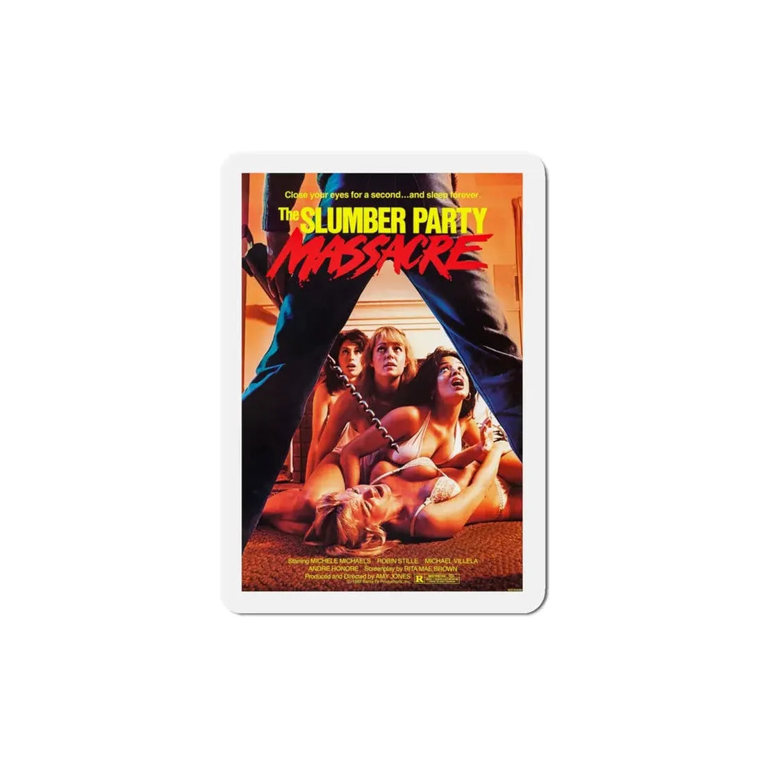 The Slumber Party Massacre 1982 Movie Poster Refrigerator Magnet 4 Inch - The Sticker Space