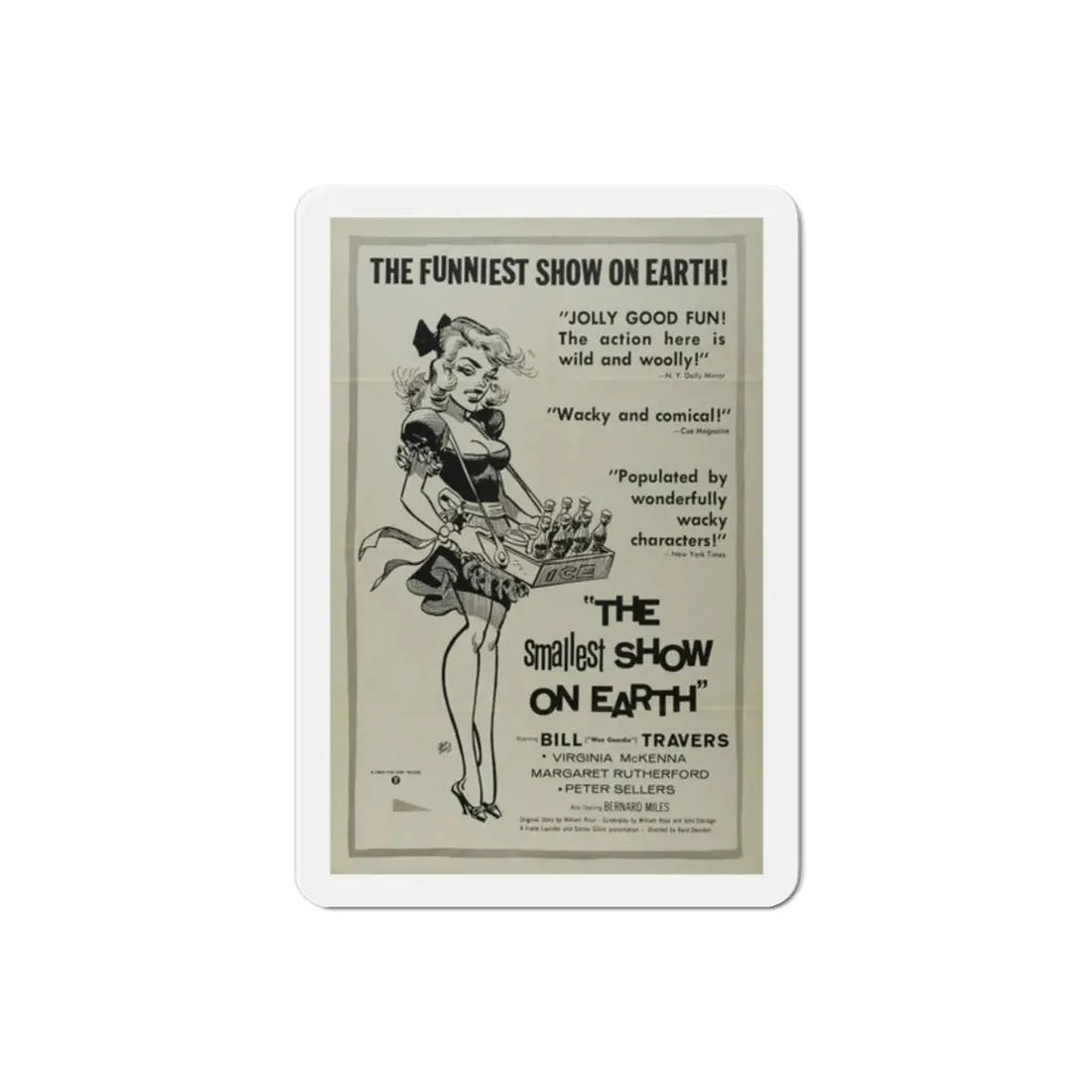 The Smallest Show on Earth 1957 Movie Poster Refrigerator Magnet 2 Inch - The Sticker Space