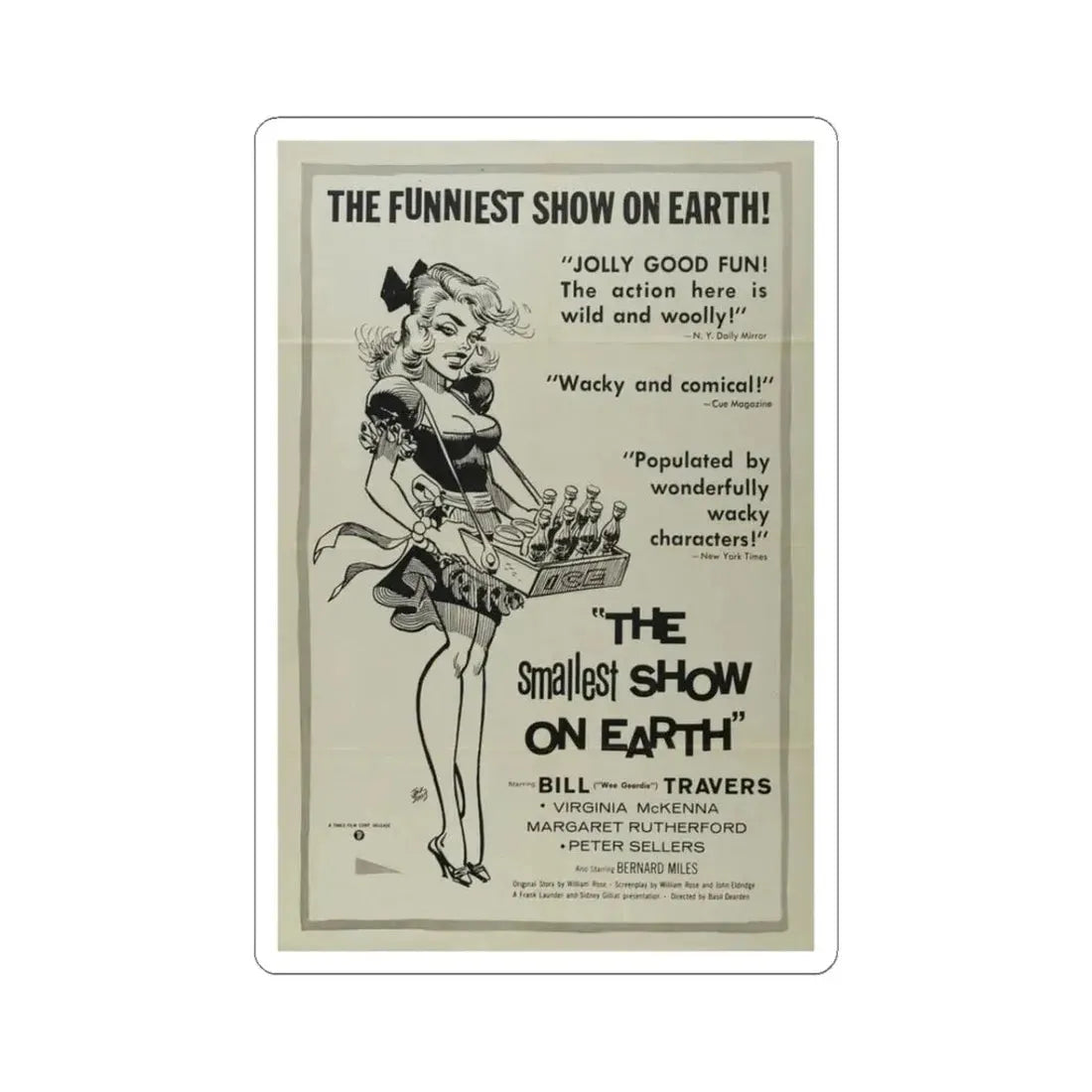 The Smallest Show on Earth 1957 Movie Poster - STICKER Vinyl Kiss-Cut Decal 3 Inch White - The Sticker Space