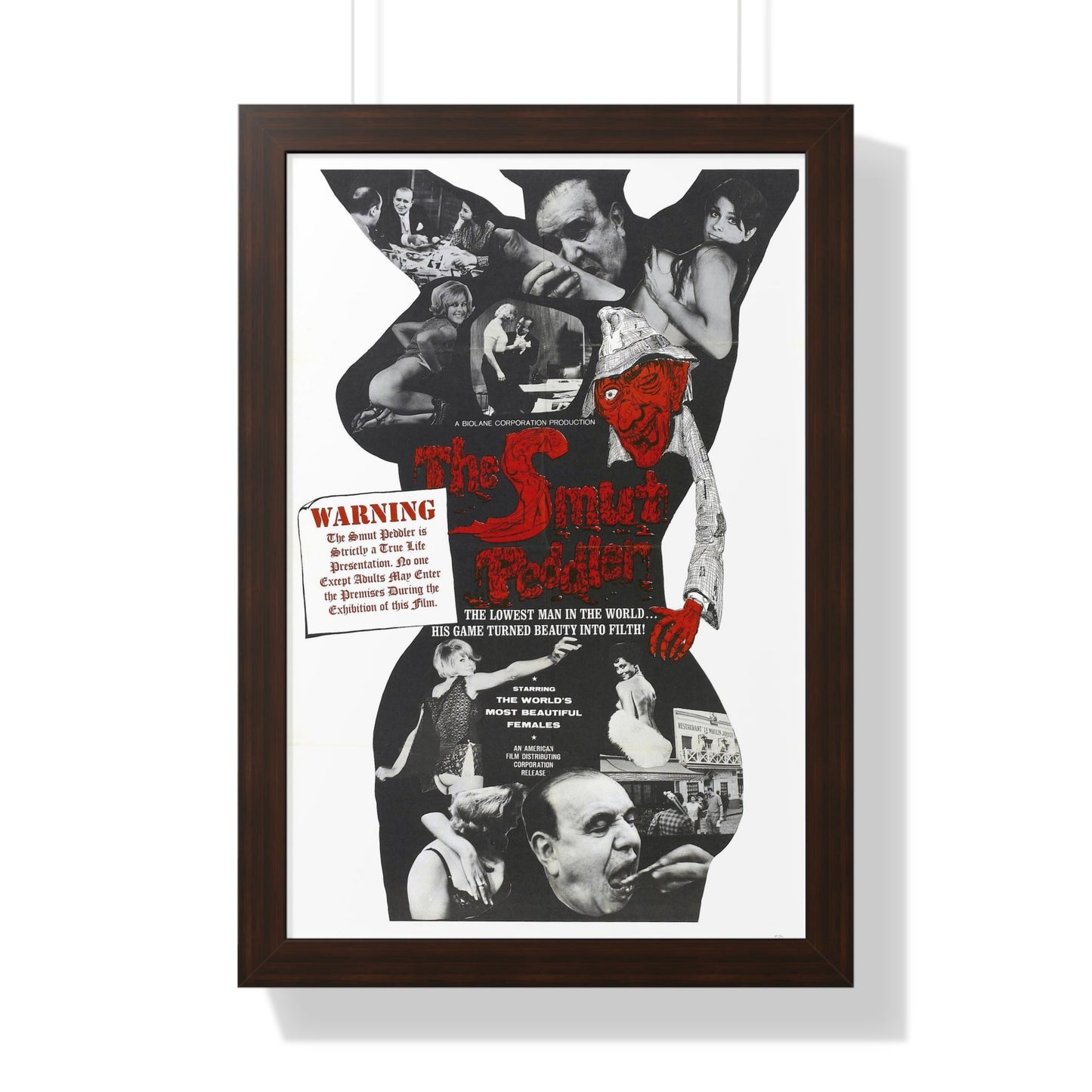 THE SMUT PEDDLER 1965 - Framed Movie Poster-16″ x 24″-The Sticker Space