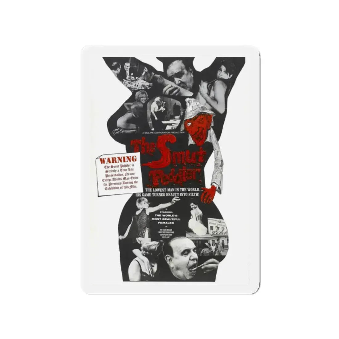 THE SMUT PEDDLER 1965 Movie Poster - Refrigerator Magnet 2 Inch - The Sticker Space