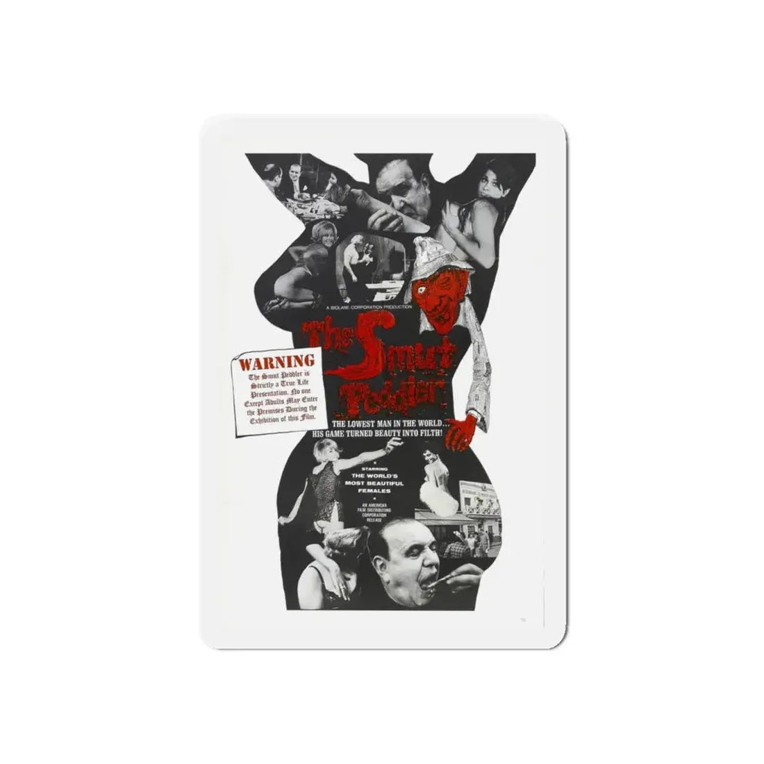 THE SMUT PEDDLER 1965 Movie Poster - Refrigerator Magnet 6 Inch - The Sticker Space