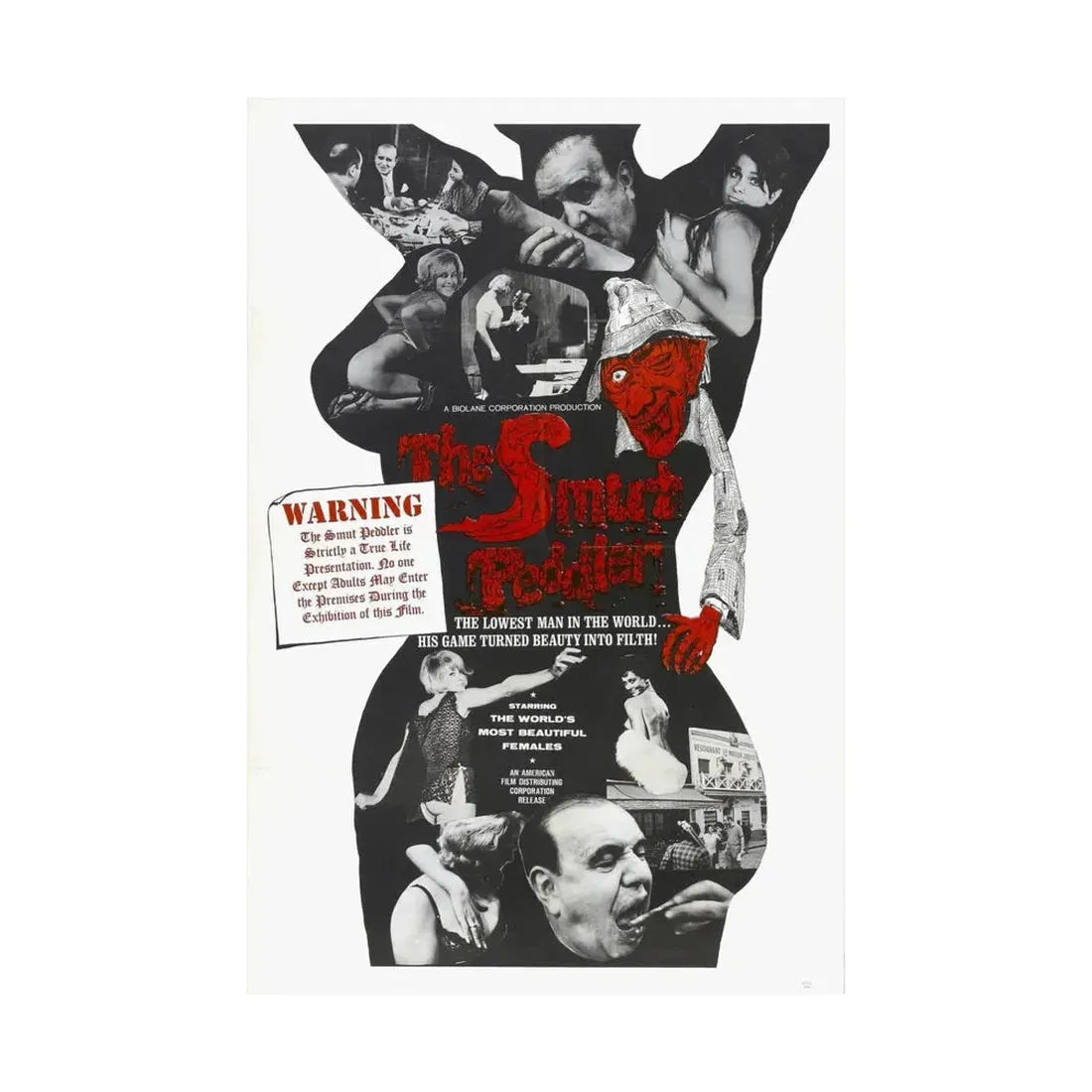 THE SMUT PEDDLER 1965 - Paper Movie Poster - The Sticker Space