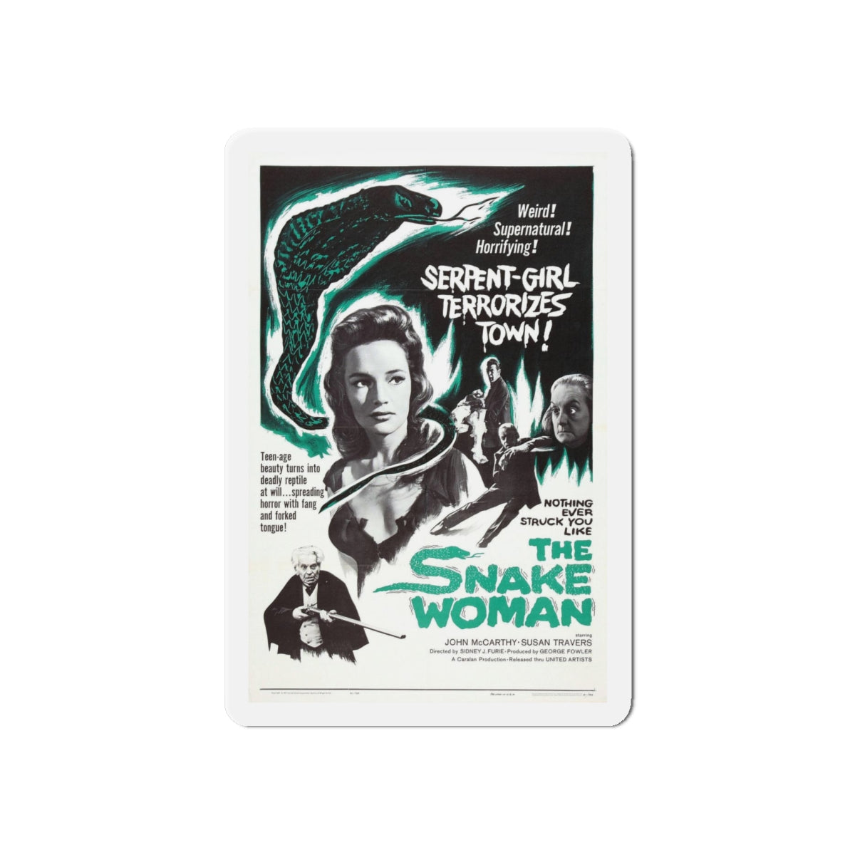 THE SNAKE WOMAN 1961 Movie Poster - Refrigerator Magnet