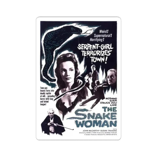 The Snake Woman 1961 Movie Poster - STICKER Vinyl Kiss-Cut Decal 2 Inch White - The Sticker Space