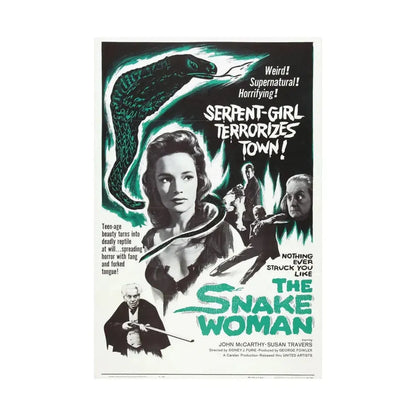 THE SNAKE WOMAN 1961 - Paper Movie Poster - The Sticker Space