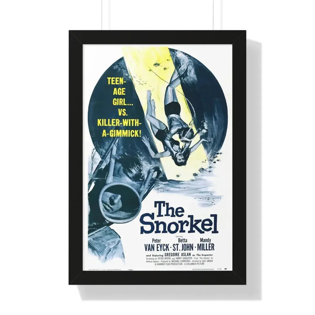 THE SNORKEL 1958 - Framed Movie Poster 16″ x 24″ Black - The Sticker Space