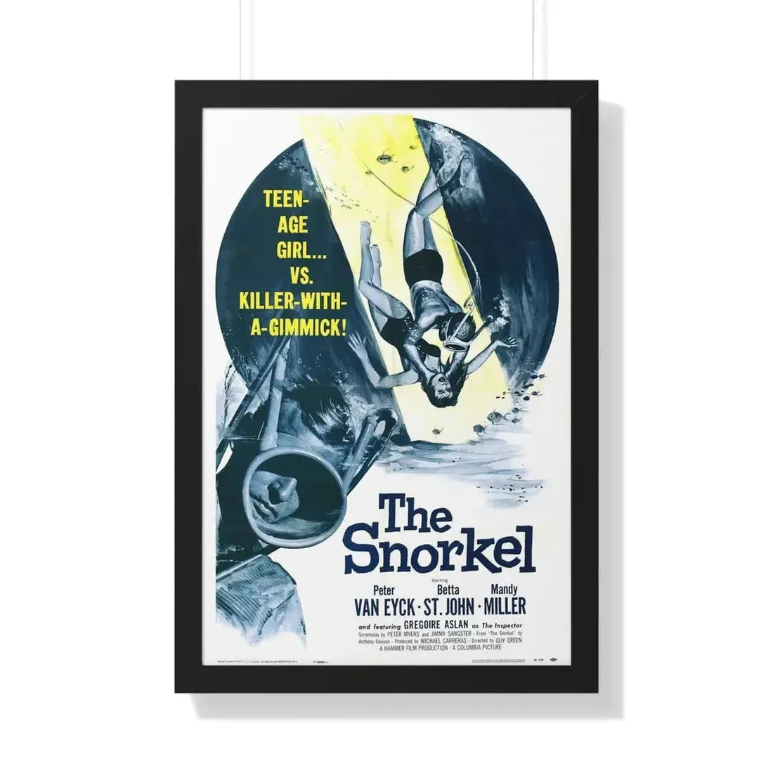 THE SNORKEL 1958 - Framed Movie Poster 20" x 30" Black - The Sticker Space
