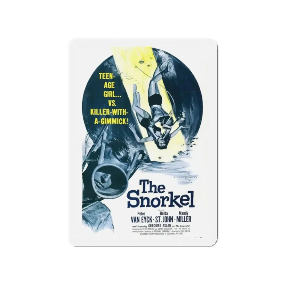 THE SNORKEL 1958 Movie Poster - Refrigerator Magnet 2 Inch Die-Cut - The Sticker Space