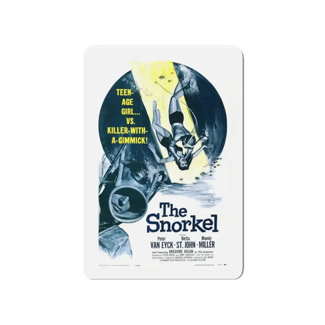THE SNORKEL 1958 Movie Poster - Refrigerator Magnet 4 Inch Die-Cut - The Sticker Space