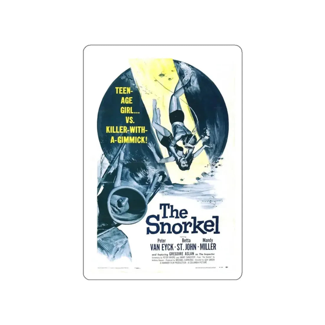 THE SNORKEL 1958 Movie Poster STICKER Vinyl Die-Cut Decal 4 Inch - The Sticker Space