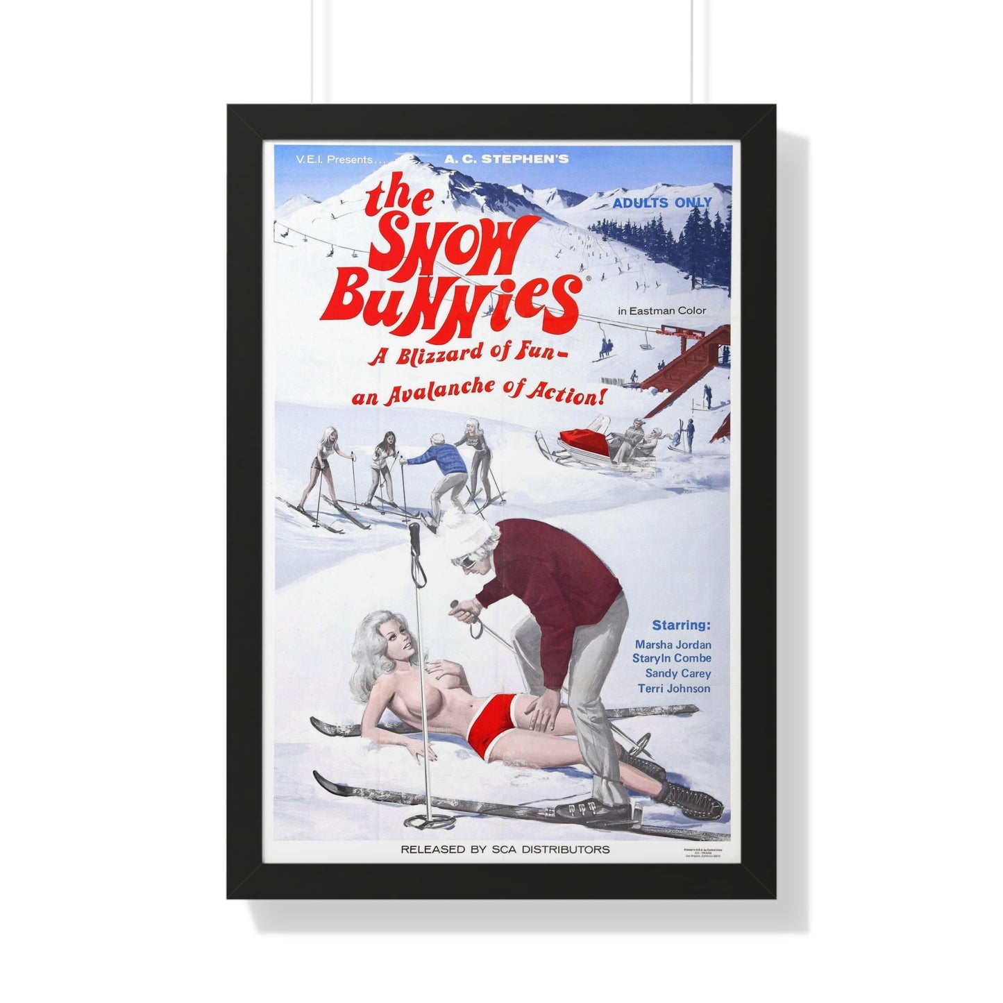 THE SNOW BUNNIES 1972 - Framed Movie Poster-20" x 30"-The Sticker Space