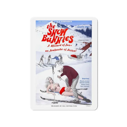 THE SNOW BUNNIES 1972 Movie Poster - Refrigerator Magnet 2 Inch Die-Cut - The Sticker Space