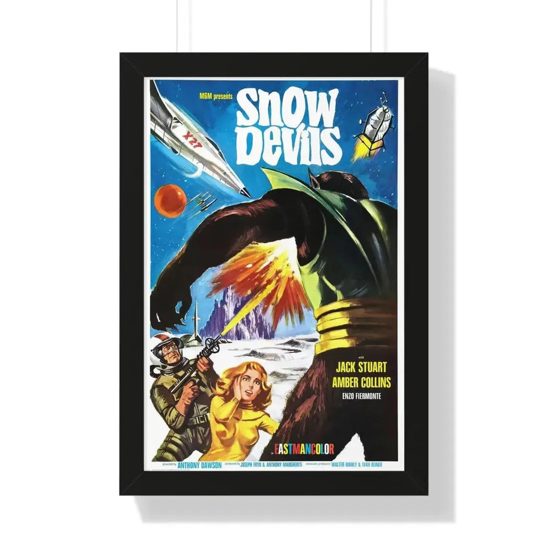 THE SNOW DEVILS 1965 - Framed Movie Poster 16″ x 24″ Black - The Sticker Space