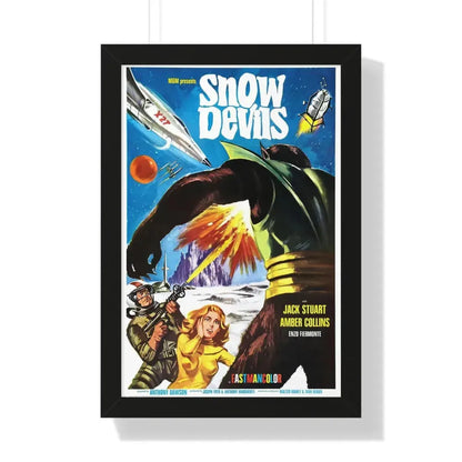 THE SNOW DEVILS 1965 - Framed Movie Poster 16″ x 24″ Black - The Sticker Space