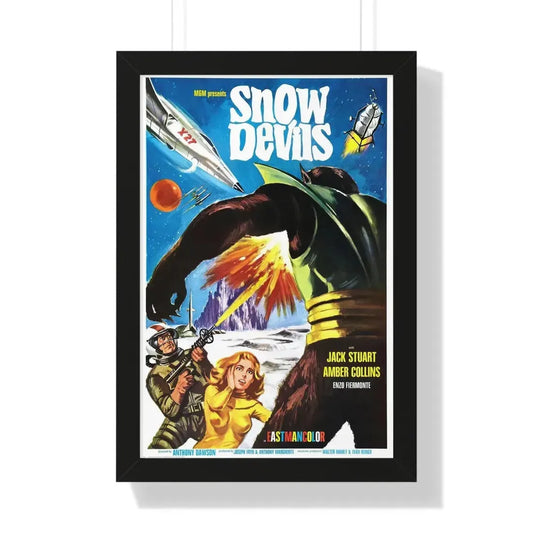 THE SNOW DEVILS 1965 - Framed Movie Poster 16″ x 24″ Black - The Sticker Space